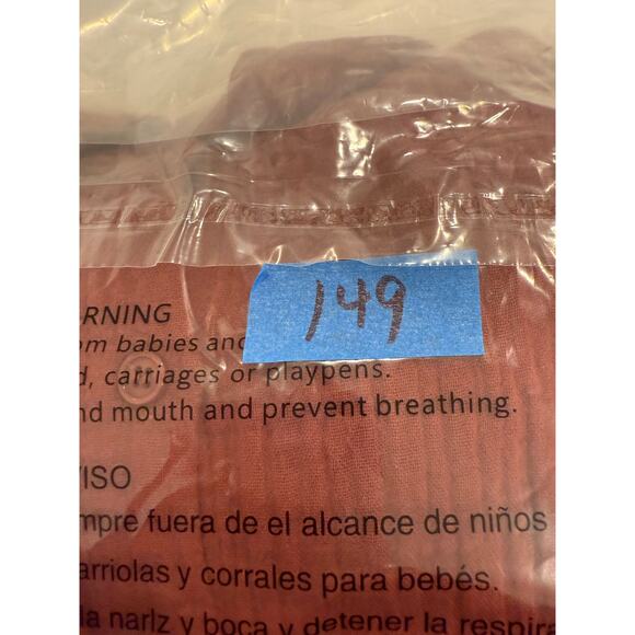 The Main Street Exchange Shirt Dress Womens Medium Rust Red 100% Cotton Crinkle - Picture 10 of 10